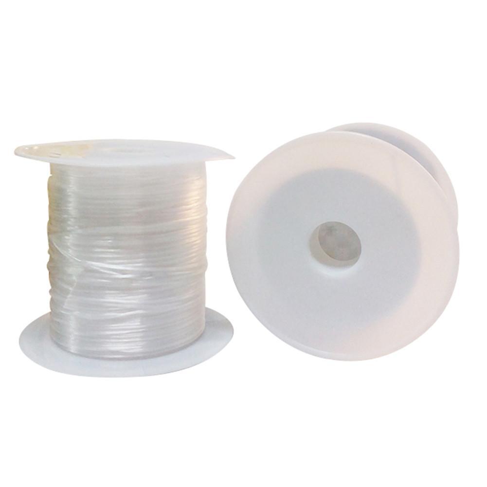 10m/ rulle spandex ledning tråd kinesisk knude elastisk ledning gør det selv gennemsigtige perler flettet snor string armbånd  l6 a 3: Hvid