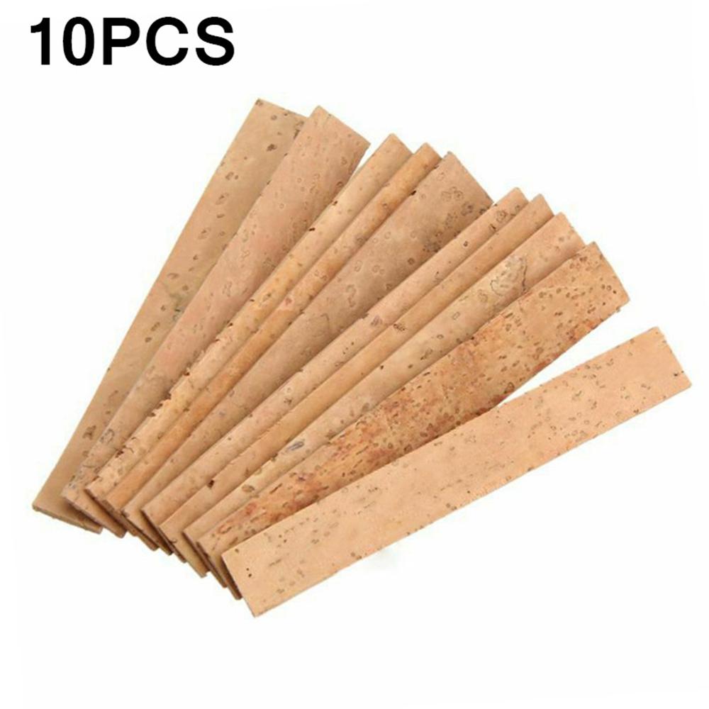 Fleksibilitet klarinet kork bb bas klarinet hals led naturlig kork ark instrument reparation udskiftningssæt 81*11*2mm: 10 stk