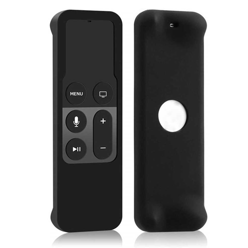 Voor Apple Tv 4 Remote Case Control Kleurrijke Siliconen Beschermhoes Cover Skin Waterdichte Stofkap: black