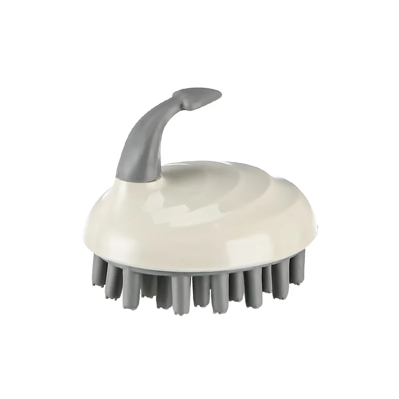 Siliconen Shampoo Borstel Huishoudelijke Haar Schoonmaken Shampoo Doet Geen Pijn Het Hoofd Nat En Droog Massage Shampoo Kam Met Handvat: Black