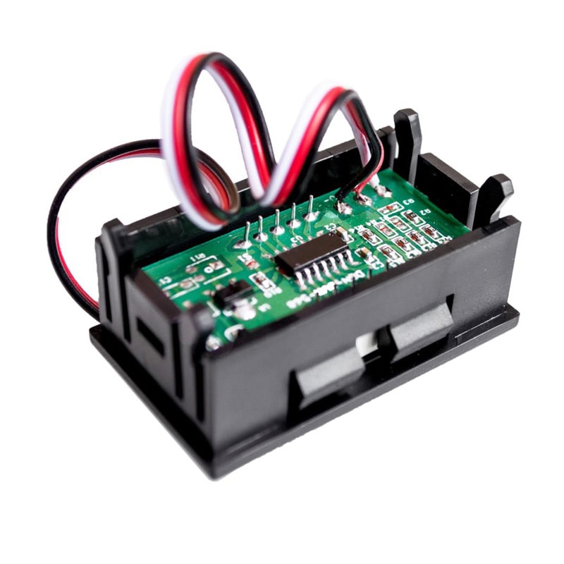 Digital Voltmeter DC 4,5 V bis 30V Digital Voltmeter Spannung Panel Meter Rot/Blau/Grün Für 6V 12V Elektromobil Motorrad Auto