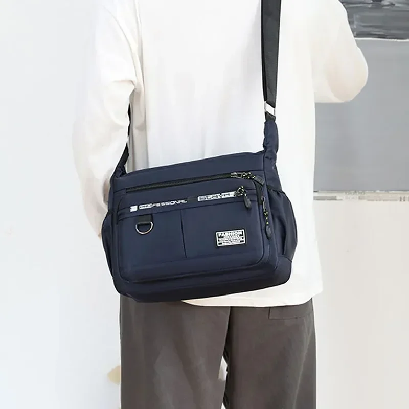 Mens Messenger Crossbody Shoulder Bags Men Small Sling Pack For Work Business Waterproof Oxford Packs Satchel Purse