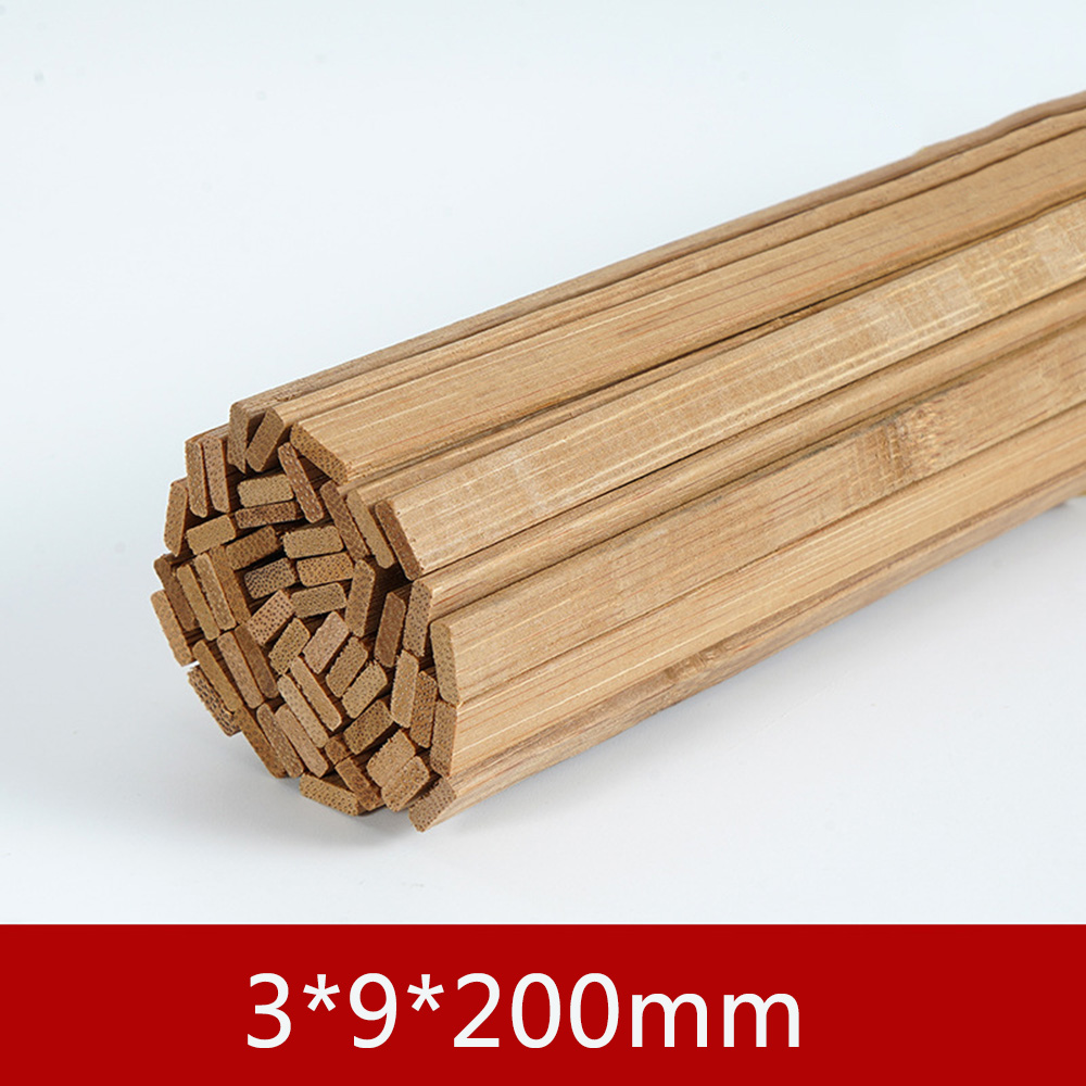 10 pièces/lot de matériel de modèle de construction en bois de bambou, bricolage, meubles artisanaux faits à la main, fabrication de lanternes, ornements: kaki foncé