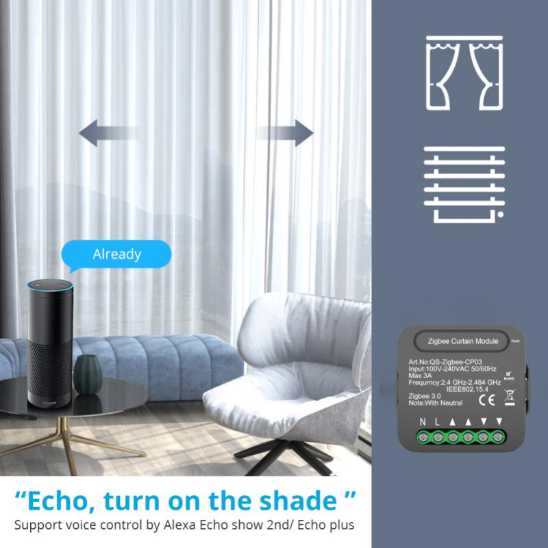 Tuya WiFi/ZigBee Curtain Switch Module for Roller Shutter Blinds Motor Smart Home Automation For Google Home Alexa SmartLife app