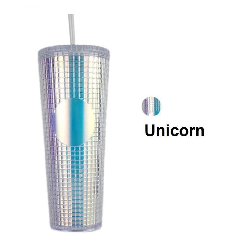 Tasse à café diamant 710ml, avec paille, Double couche en plastique, avec grille de maïs, déesse rayonnante: 10