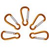 5pcs Aluminum Alloy D Carabiner Spring Snap Clip Hooks Keychain Climbing D-Ring Key Chain Clip Camping Keyring Snap Hook: OR