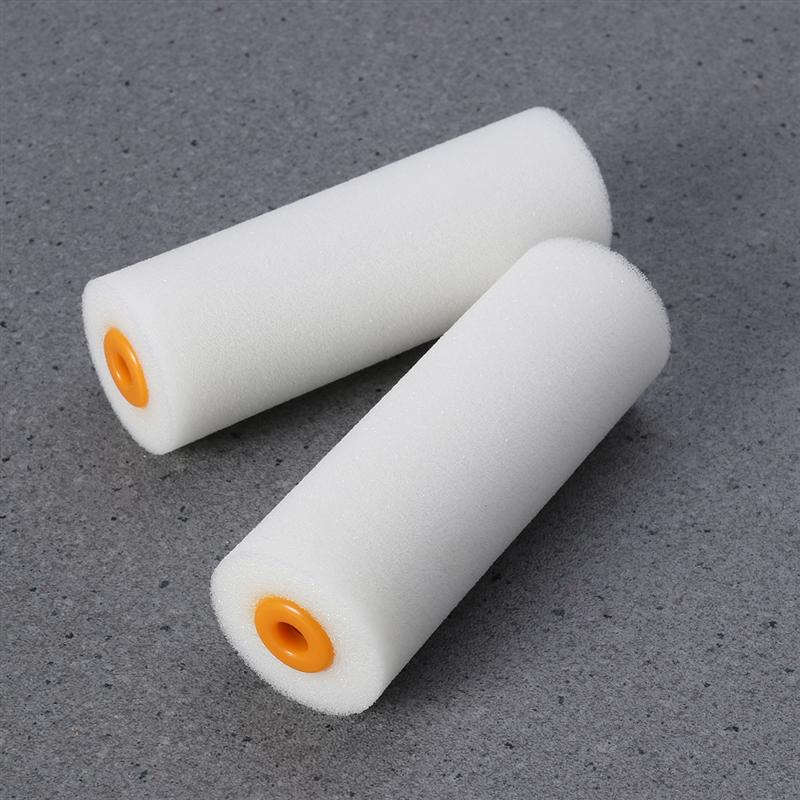 2pcs 4-Inch Foam Paint Mini Roller Sleeve Refill Craft Paint Foam Rollers Decorators Brush Smooth Tools for Home