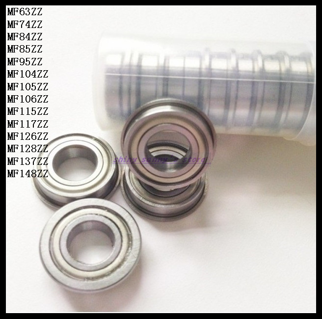 10 stks/partij MF63ZZ, MF74ZZ, MF83ZZ, MF84ZZ, MF85ZZ Flenslager Dunne Wand Groefkogellager Radiale Kogellager Gloednieuwe