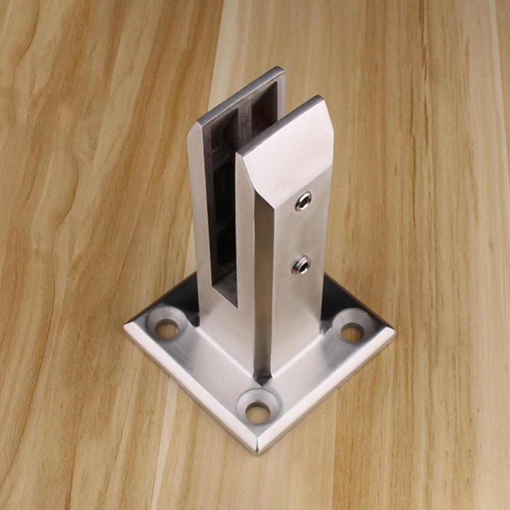Steel Glass Clip Clamp Bracket Floor Standing Glass Balcony Pool Fence Staircase Bracket Spigot Balustrade Mount Support Clamp