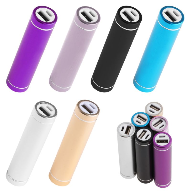 Bærbar multifarvet usb 5v/1a power bank kasse 18650 suite batteri ekstern diy opladningsboks kit universelle mobiltelefoner whosale
