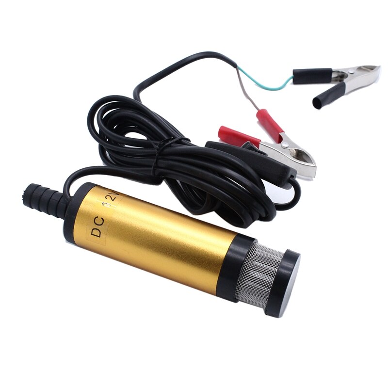 Portable Mini Electric Submersible Pump for Pumping Oil Water Fuel Transfer Pump Stainless Steel Shell 30L/Min DC 12V