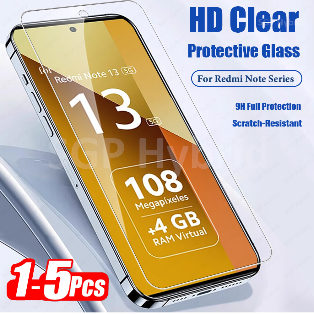 1-5Pcs Armor Full Cover Tempered Glass For Xiaomi Redmi Note 13 Note13 15 Pro 13Pro 14 Note14 14S 4G 15Pro 5G Screen Protector