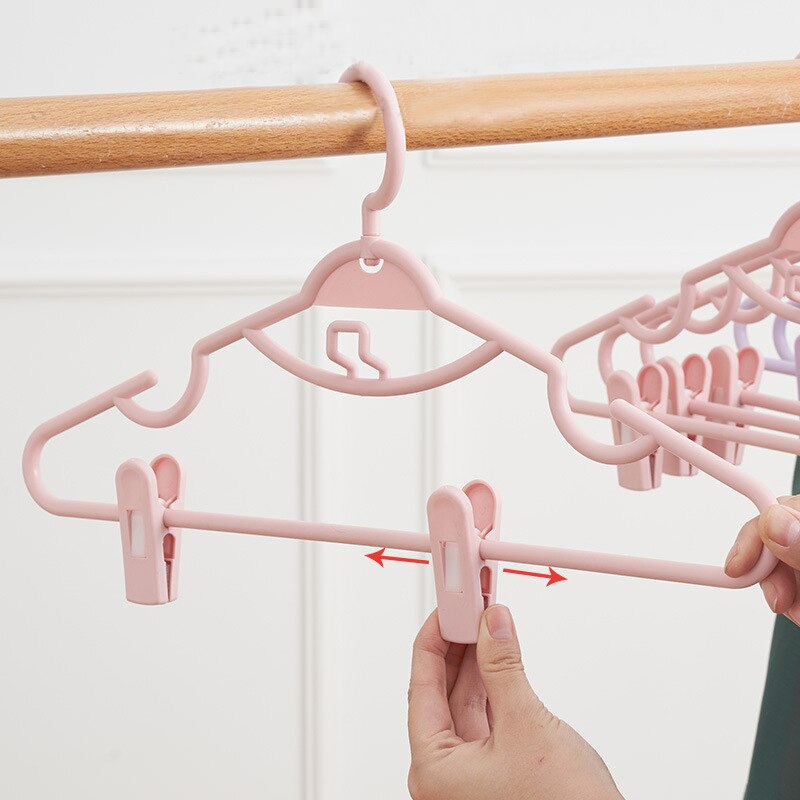 10 kpl liukumaton ripustin klipsillä vaateripustimet housujen järjestäjä takki hame kuivausteline tilansäästäjä, aikuisten pp materiaali