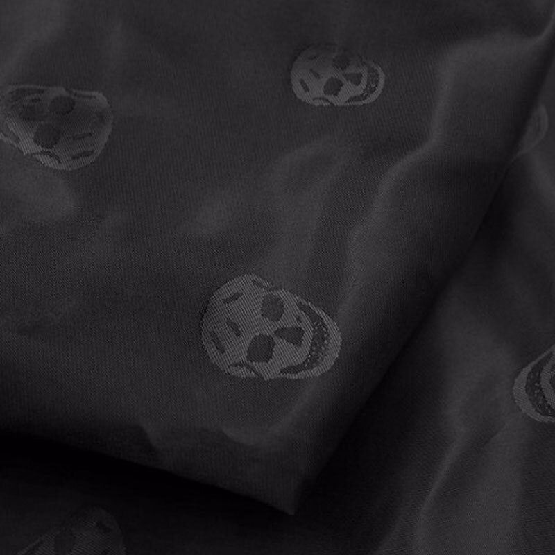 Vintage Punk Cool Zwarte Schedel Jacquard Polyester Voering Stof 50X140Cm Jacquard Voering Stof Voor Voering Van doek Jurk