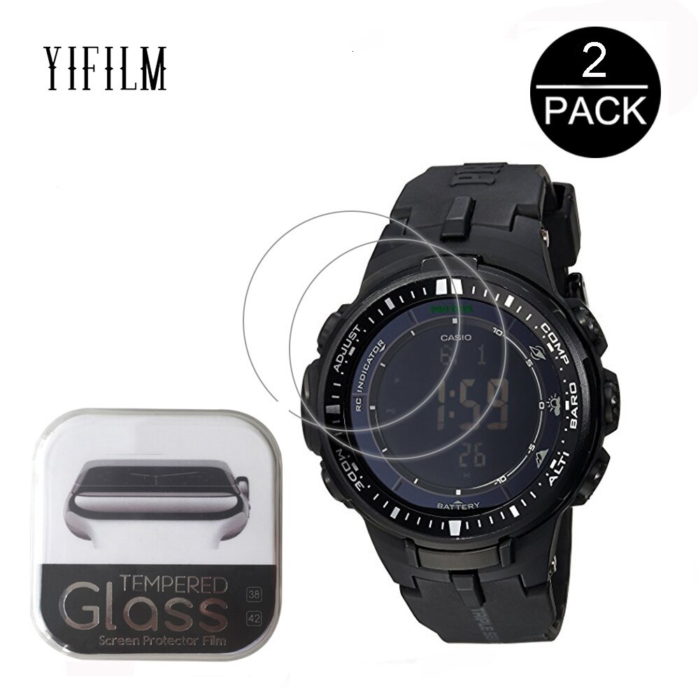 For Casio PRW-3000-1A 30002B EF106D EF527D LRW200H Smartwatch 2.5D 9H Clear Tempered Glass Screen Protector Anti-Scratch Film