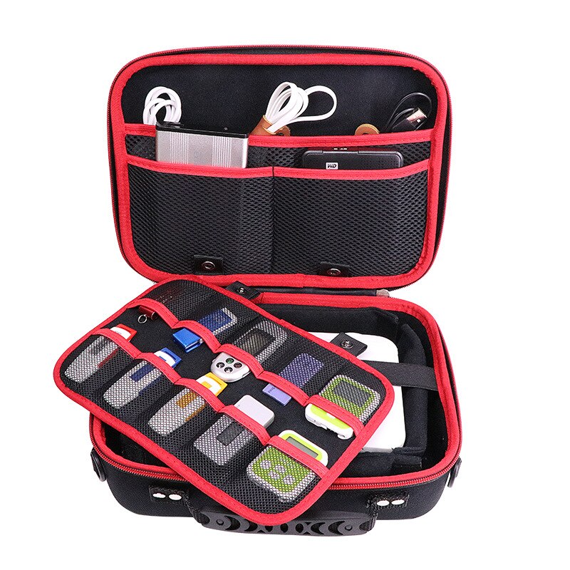 3.5 tommer multifunktionel taske strømkasse til arrangør power bank hdd usb flash harddisk kabel ekstern vr opbevaringstaske: Default Title