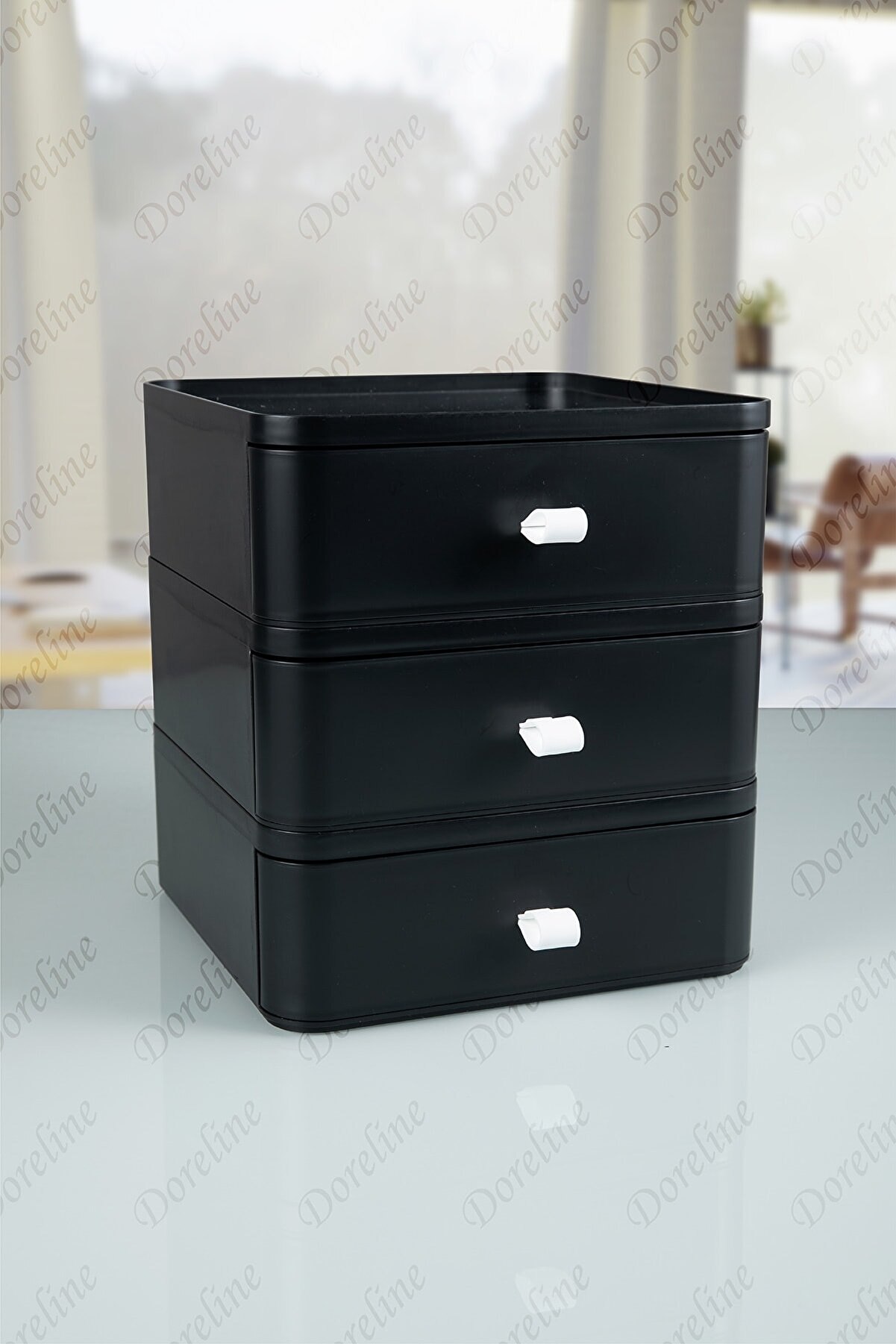 Box Cabinet 3 layer Jewelry, make up And Cosmetic Organizer Drawer Office Table Organizer generation multi-purpose drawer cabinet box