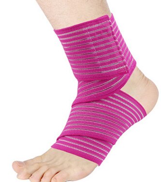 1pc70cm Enkel Ondersteuning Spiraalvormig Gewikkelde Bandage Volleybal Basketbal Enkel Orotection Verstelbare Elastische Bands Sport Veiligheid Brace: Roze / 70cm