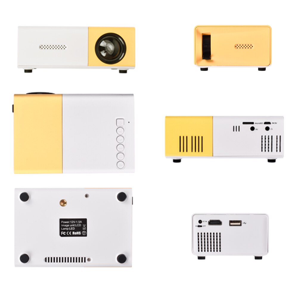 Salange mini proyector LED YG300 Pro, reproductor multimedia de vídeo para el hogar, portátil, con HDMI, USB, 1080P