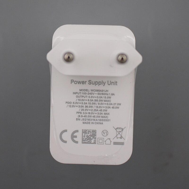 Oneplus Charger 65W Surper Snel Opladen Voor Een Plus 9 Pro 9R 8T + 5G Warp Lading 65W Power Adapter Met Type C Naar Type C Kabel
