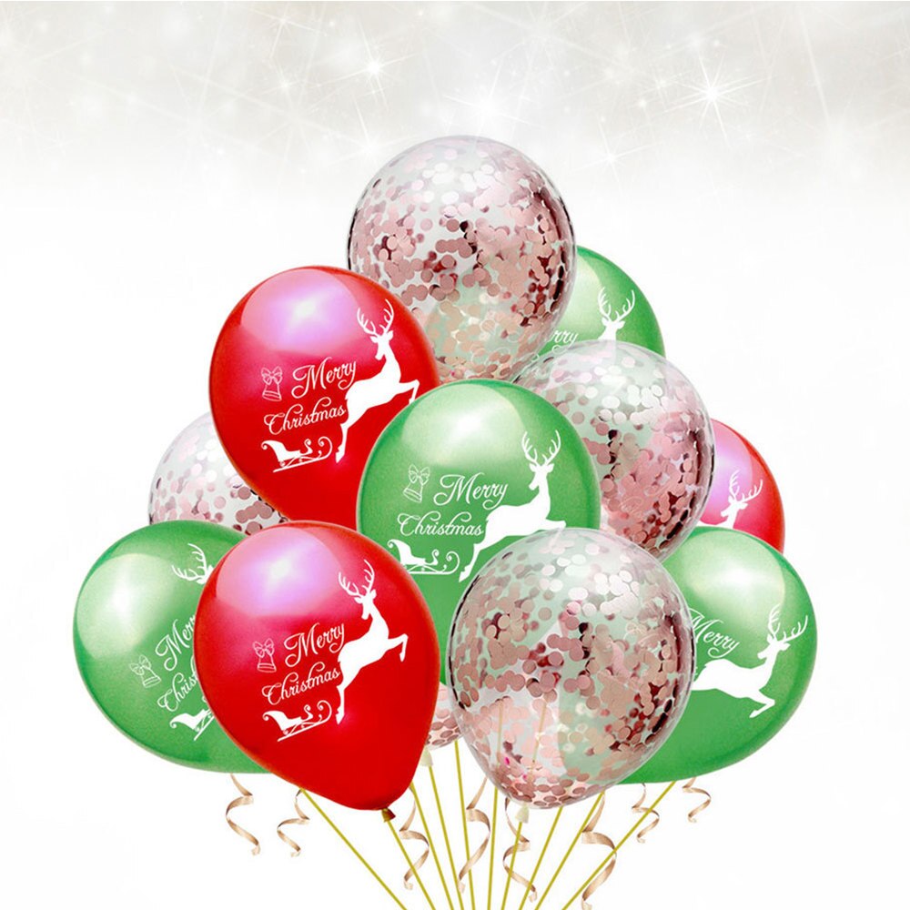 Letter 12 Inches Merry Christmas Elk Printed Decoration Ornament Latex Balloon Party Balloon for Christmas: Picture 1