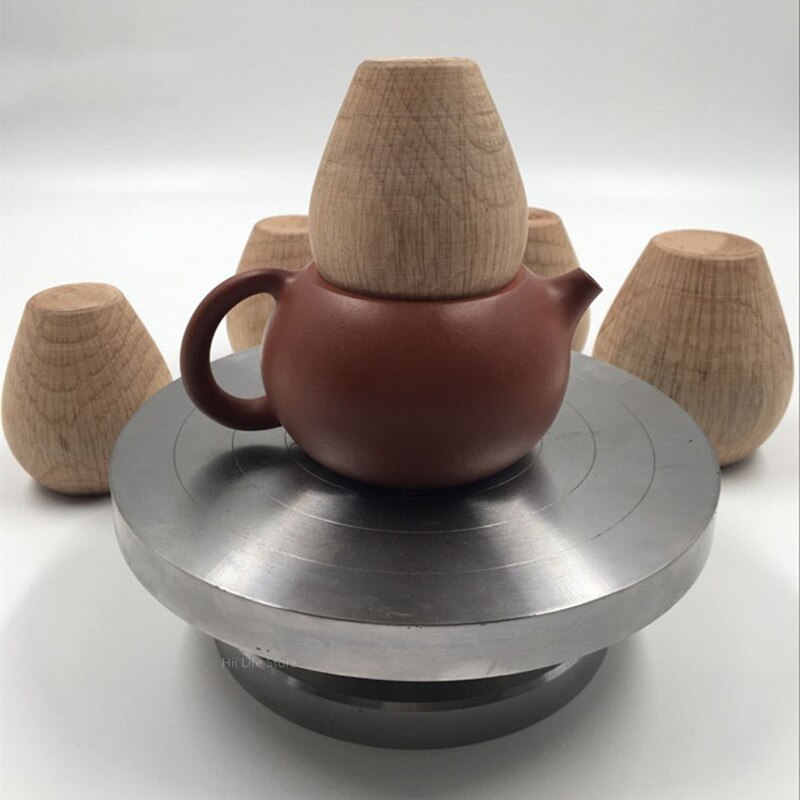 Modificateur de bec de poterie, poinçon à Double tête en bois, pâte à boue, théière en bois, artisanat de modélisation réparation, Pot en argile violette, outils de fabrication
