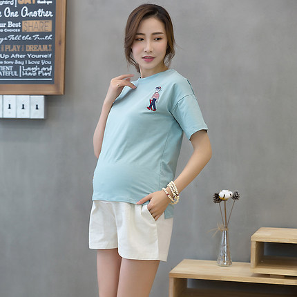 Zomer Moederschap Kleding Vrouwen Shorts Broek Verstelbare Buik Katoen Linnen Vrouwen Zwangerschap Korte Broek Korte Femme Enceinte: WHITE / Xxl