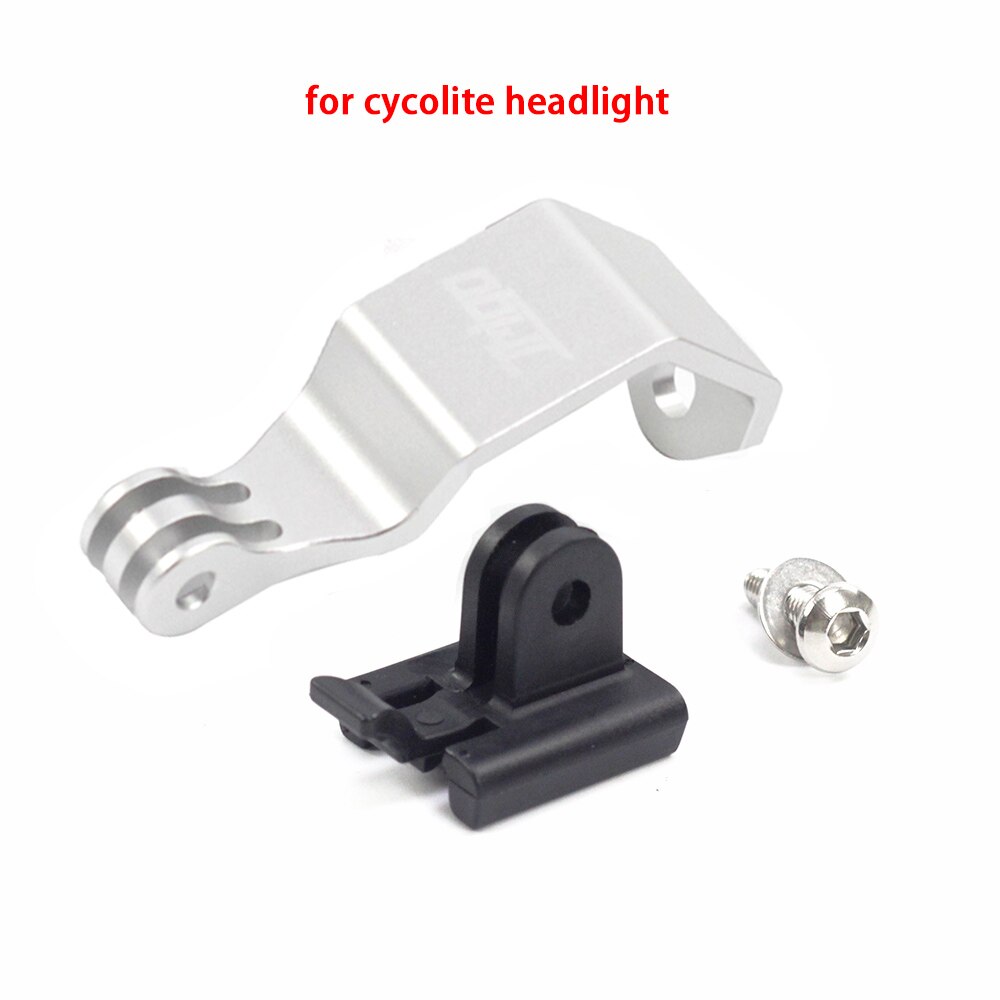 Fietskoplamphouder voorvork sportcamerahouder voor brompton 3 sixty opvouwbare fiets racefiets gopro cateye gaciron niterider: Zilver voor cycloliet