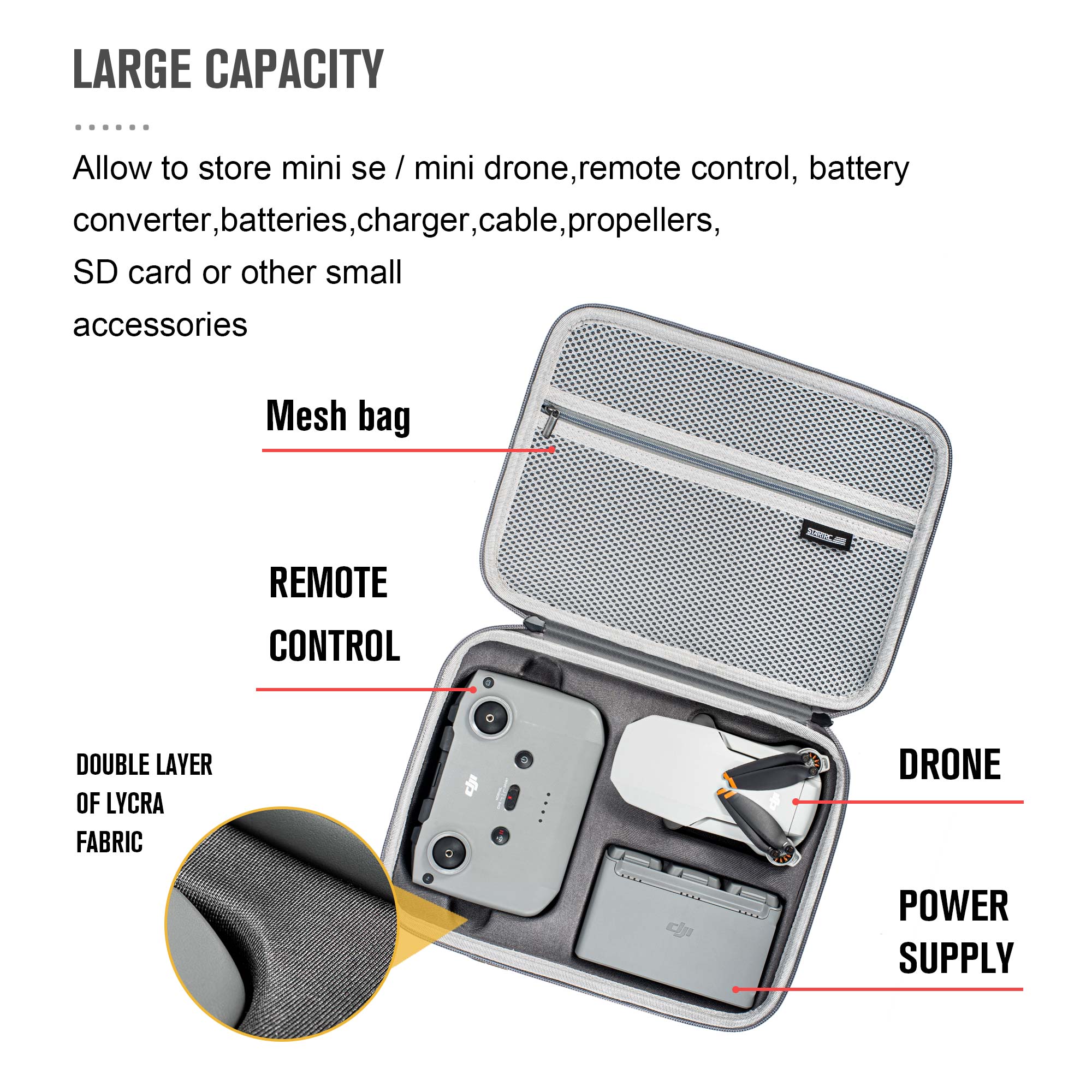 DJI Mini 2 Shoulder Bag Handbag PU Portable Carrying Case Mavic Mini Drone Accessories Storage Bag Mini SE 3 PRO Safety Case Bag