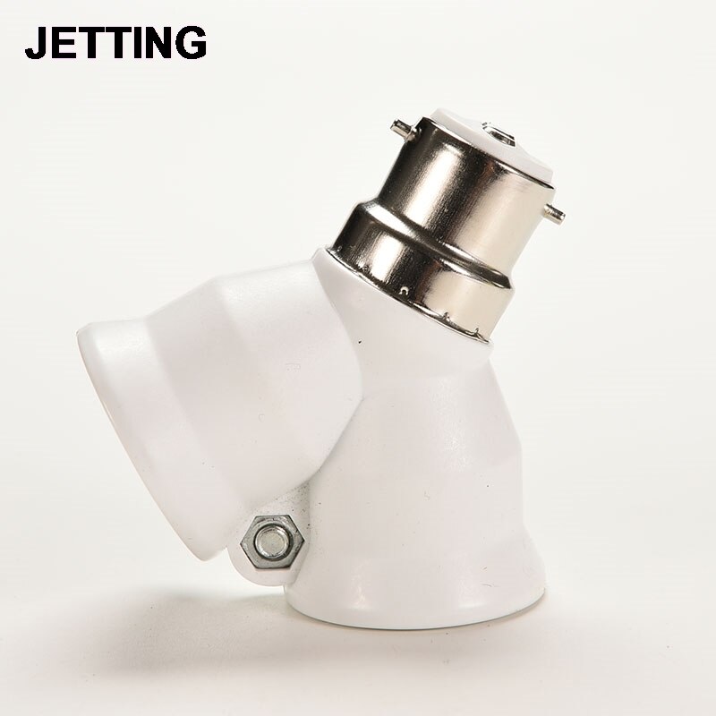 Bulb Lamp Converter Adapte Splitter Screw Socket B22 To 2x E27 Bayonet Light