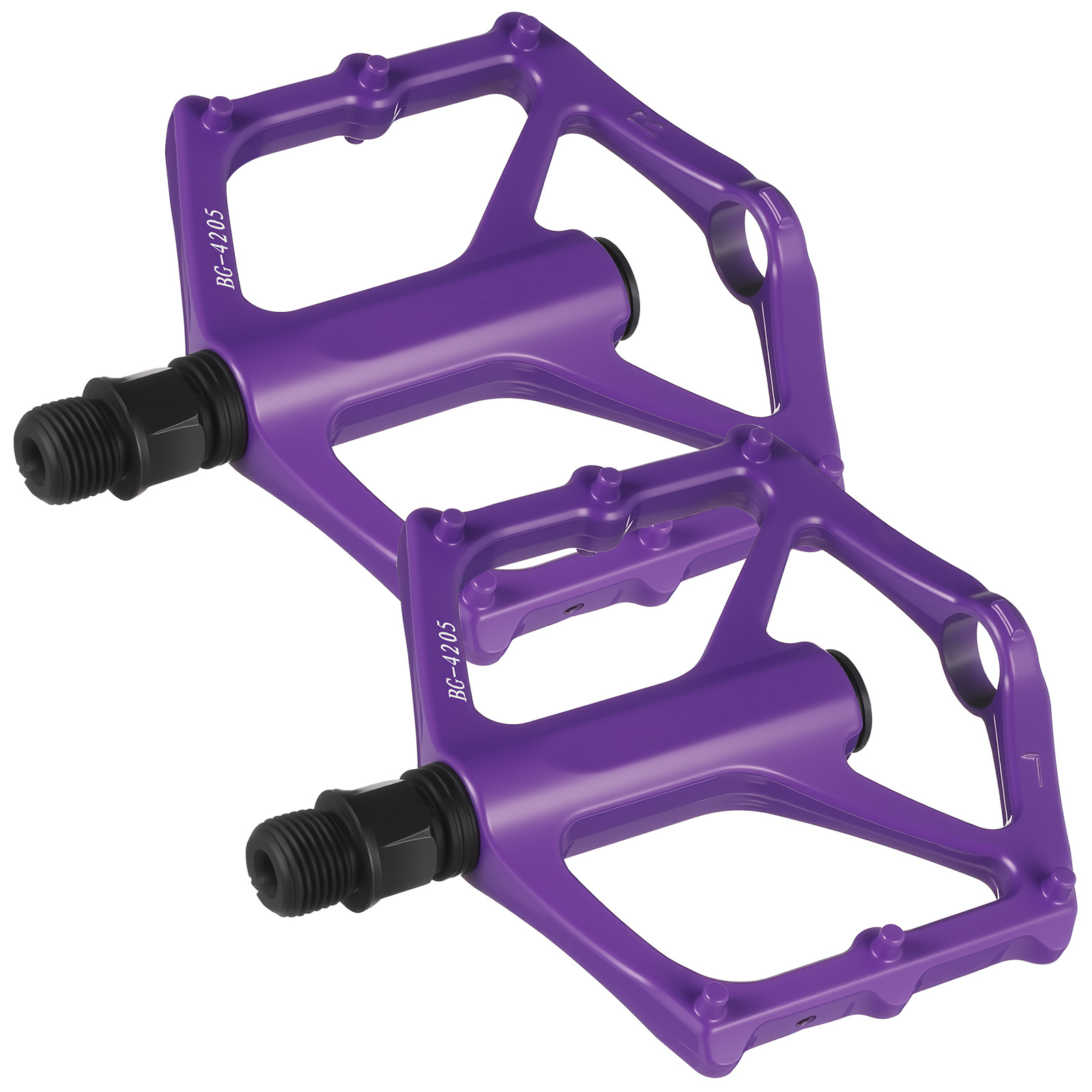 Pedais de pedal de liga de alumínio para bicicleta mountain bike clipes substituição alumínio roxo