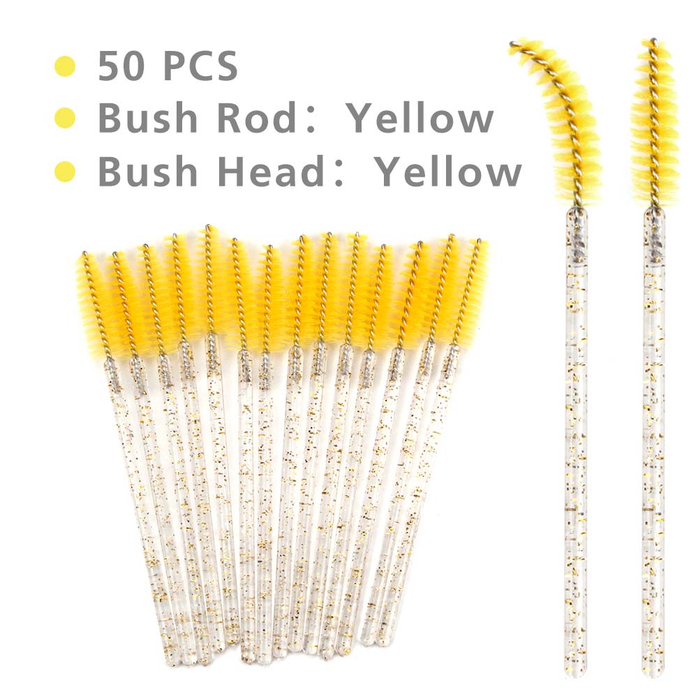 50Pcs Disposable Makeup Brushes Mascara Wands Applicator Eye Lashes Cosmetic Brushes Eyebrow Spoolers Comb Brow Brush Tools: 50pcs 19