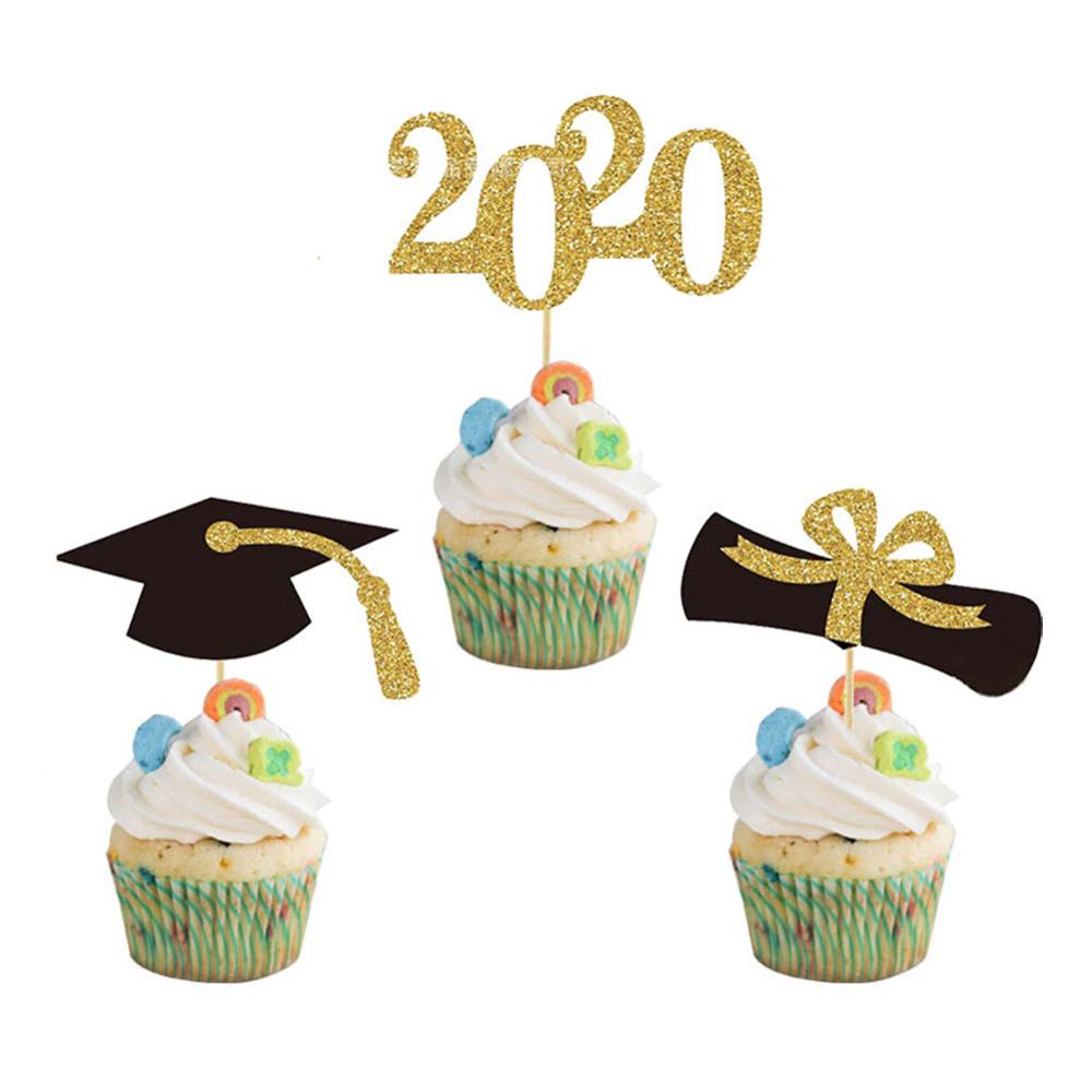 48 Uds. , , para cumpleaños, graduación, graduación, decoración de tartas, suministros para fiestas, cabina, accesorios para insertar tarjetas