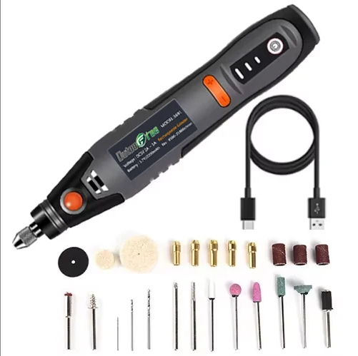 Herramienta rotativa inalámbrica USB de 35W Dremel DIY Mini taladro pluma de grabado eléctrico 3 velocidades Mini juego de taladro inalámbrico 8500r-21000r/min: Rojo