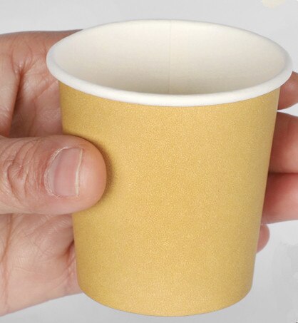 100 pièces 100ml petites tasses à café jetables 4oz mini tasses à goûter pour le vin, le lait, le thé, le yaourt, le jus de fruits, les desserts, les gobelets en papier avec couvercle: Tasse