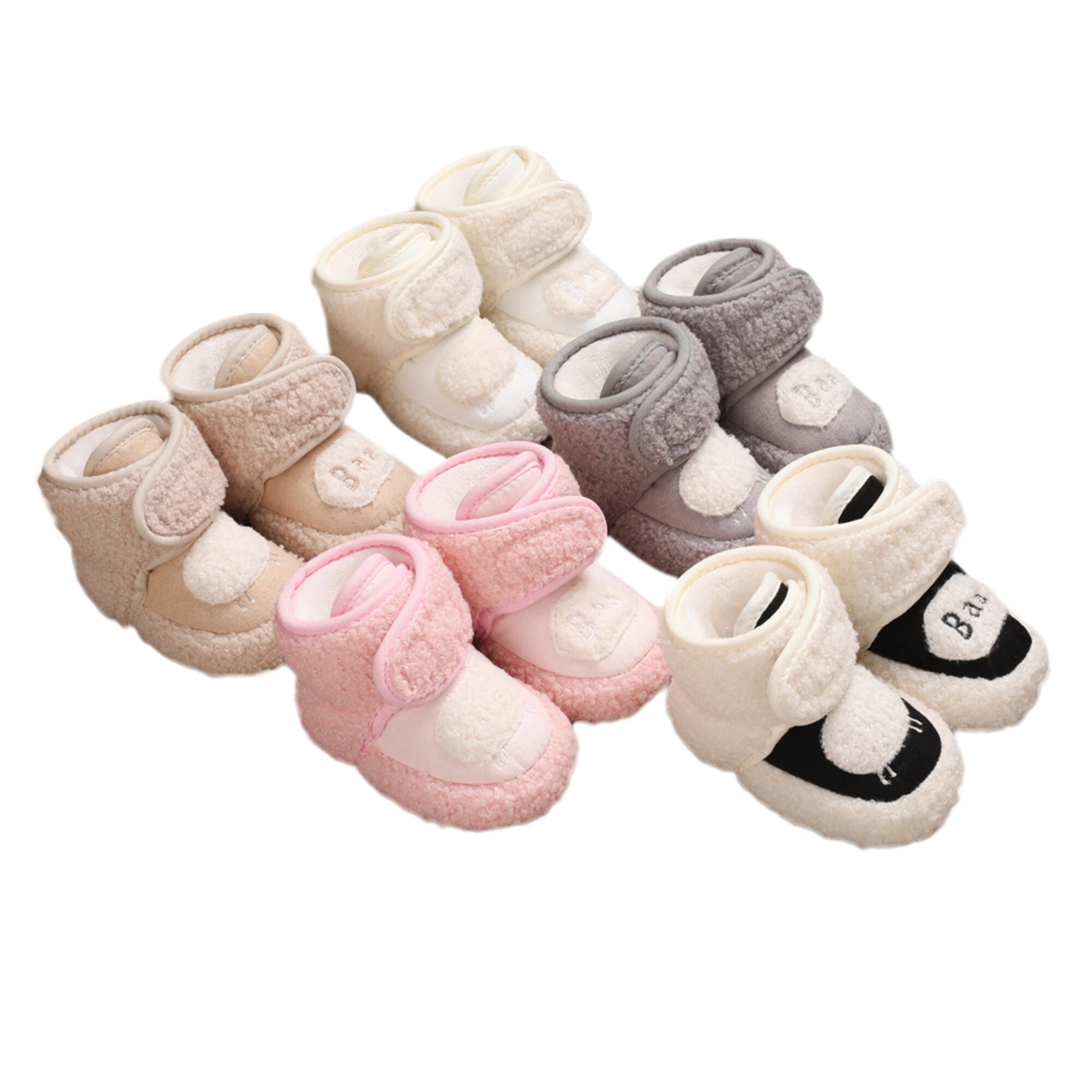 0-18m baby pojkar flickor tofflor söta får mönster spädbarn stövlar mjuk bomull små barn första rullator spjälsäng skor grippers