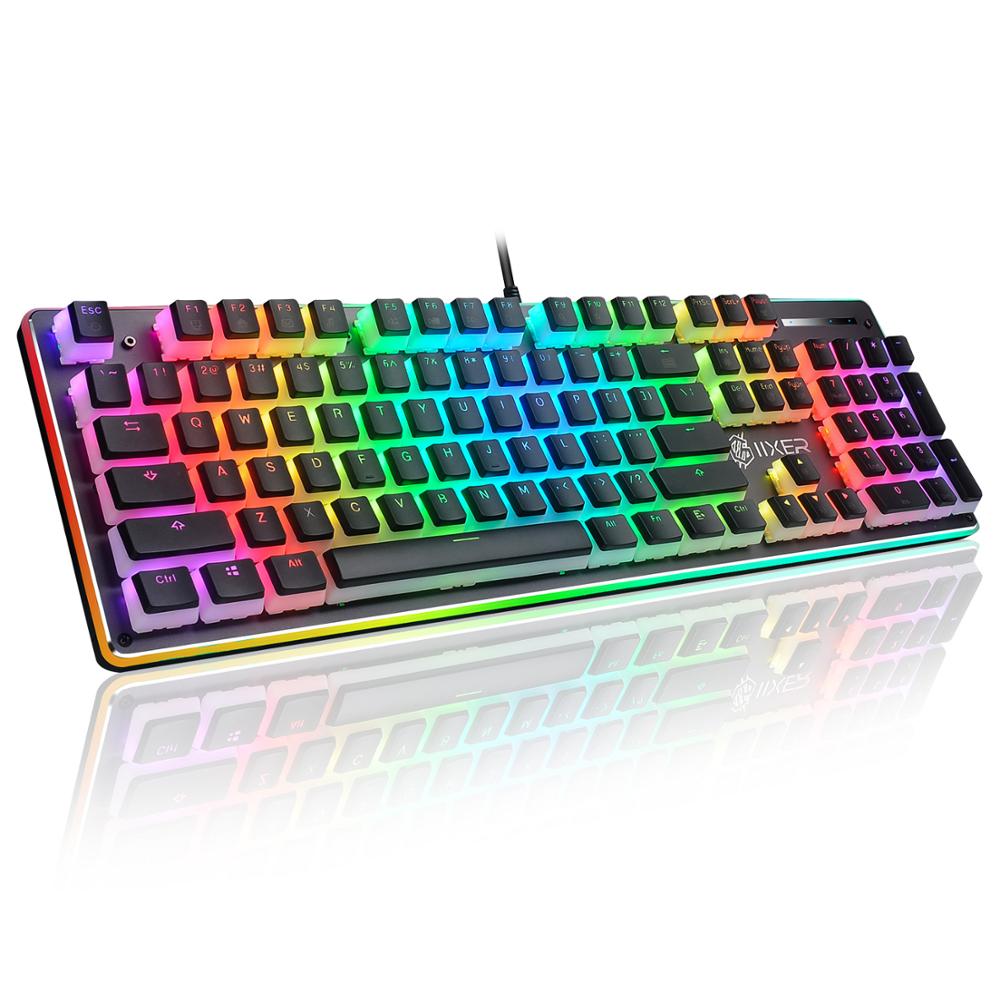 104 Key Pudding Keycaps OEM PBT Double Color Backlight Keycaps Universal Column For Ikbc Cherry MX Annie Mechanical Keyboard