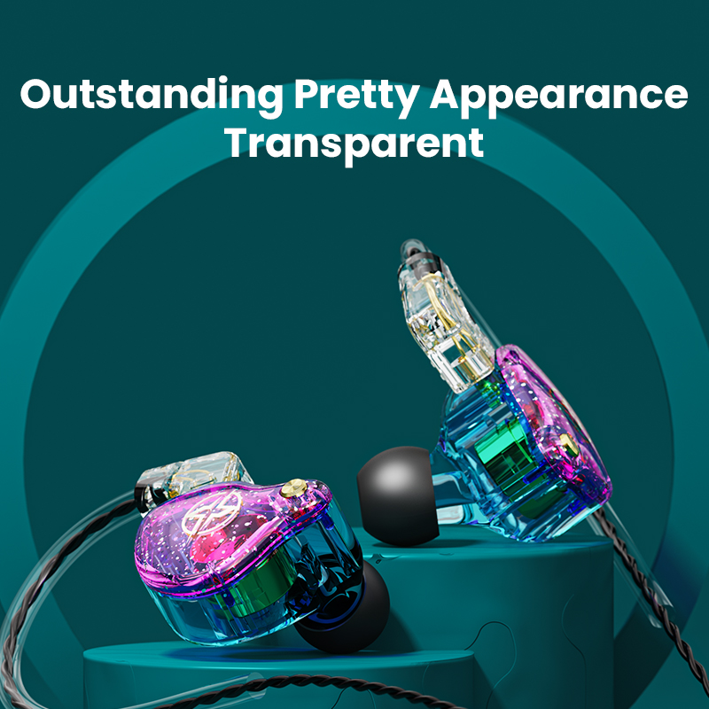 X2 Pro 3.5mm Detachable Wired Headphones Dual Dynamic HiFi Earphone Noise Cancelling Monitor Headset Bass Stereo Music Earbuds