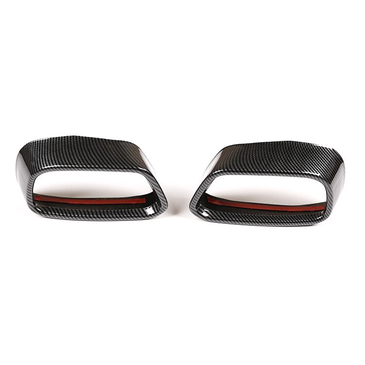 Voor Bmw X5 F15 X6 F16 - M Sport Rvs Carbon Textuur Auto Staart Uitlaat Uitlaatpijp output Cover Onderdelen Trim