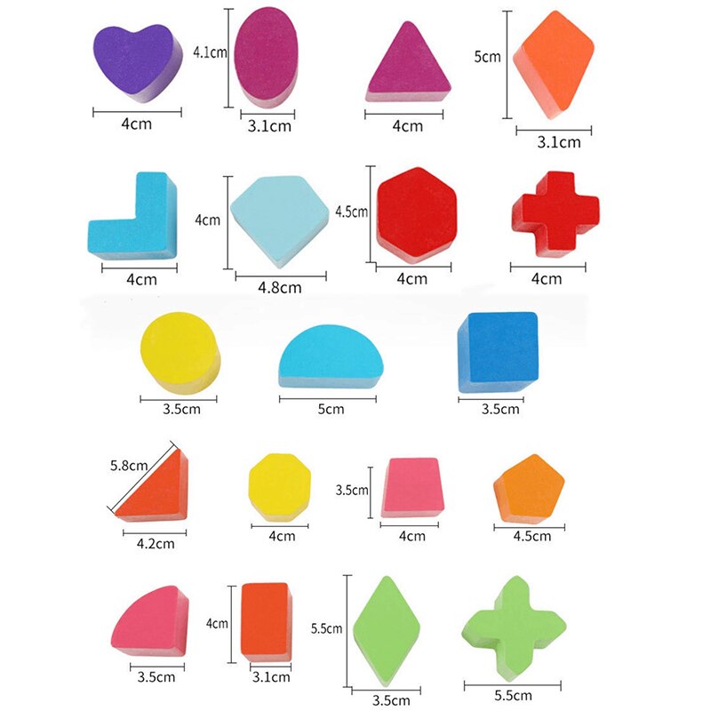 Wooden Geometry Building Puzzle Infant Early Learn... Grandado