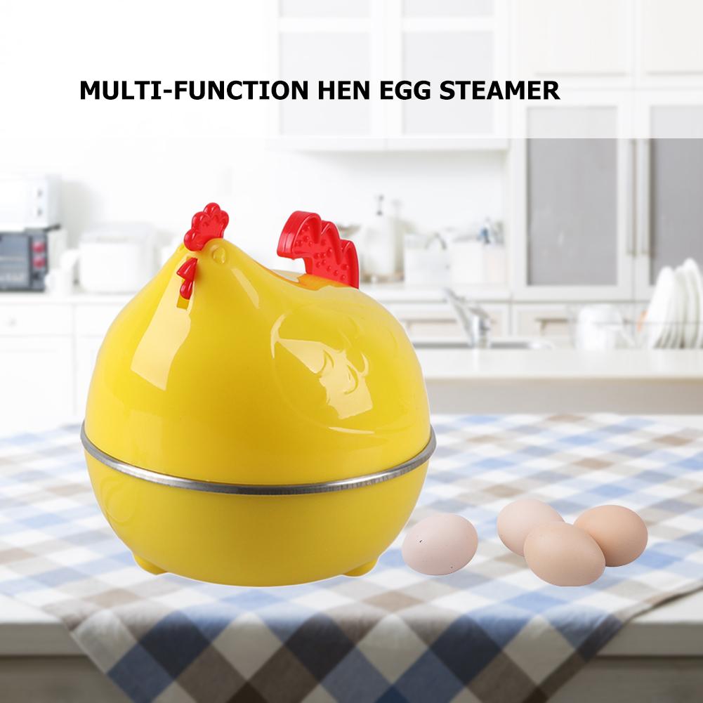 Multifunctionele Eierkoker Huishoudelijke Mini Leuke Kip Vorm Elektrische Eierkoker Eieren Boiler Steamer Ontbijt Machine Eu Plug