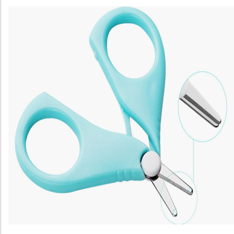 Tijeras de uñas para bebés de boca corta, cortauñas para bebés, tijeras de seguridad para cuidado de la cabeza redonda para bebés