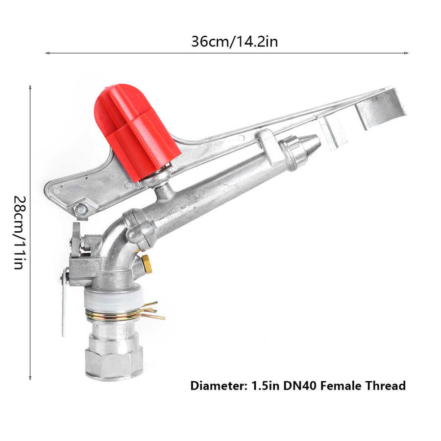 Irrigation Sprinkler 1.5 Inch DN40 Female Thread Rocking Arm Sprinkler Rotating Irrigation Garden Sprinkler Watering Accessories