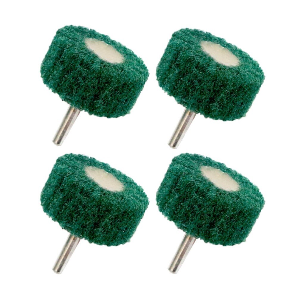 2 " 50mm 4 stk industriell skuresvamp slipehode nylonfiber polering poleringsskive non-woven for drill med 1/4 " skaft 6mm