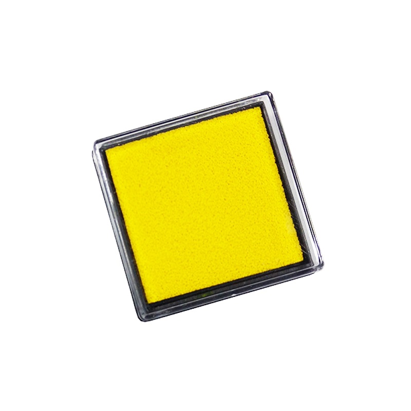 50 Stks/partij Mini Stempel Stempelkussen Kleur Inkt Pad Stempelkussen Voor Diy Stempelen Werk Vingerafdruk Stempelkussen: yellow 3.8cm