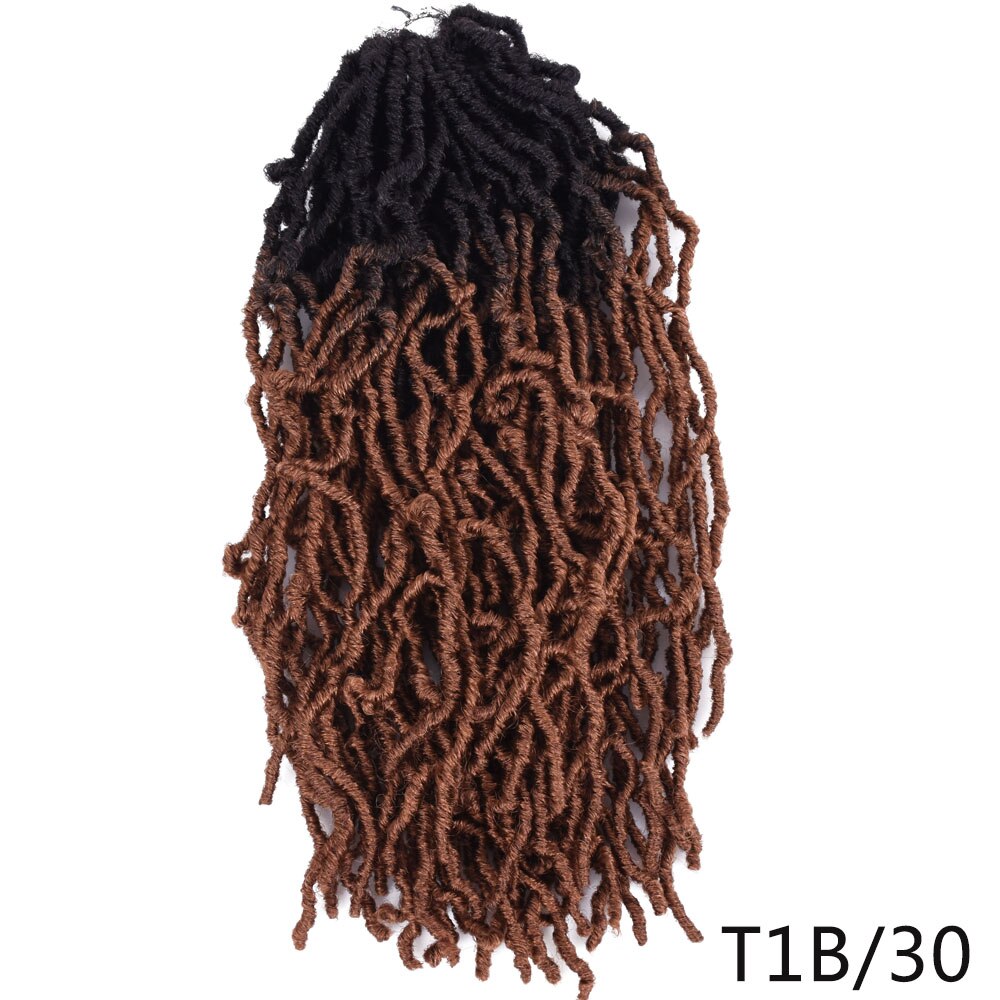 Bobbi Boss Nu Locs cheveux au Crochet 18 pouces synthétique Ombre tressage cheveux pour les femmes noires déesse Faux Locs tresse Extension de cheveux: T1B / 30 / 9 Pcs/Lot