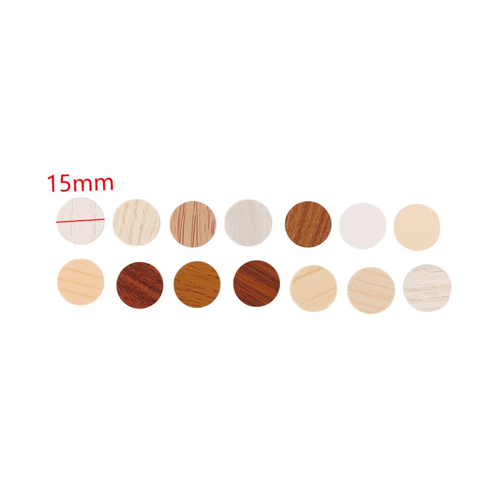 96Pcs/Sheet 15 Mm Meubels Schroef Cover Caps Stickers Zelfklevende Decoratieve Films Hout Ambacht Bureau Kast Ornament