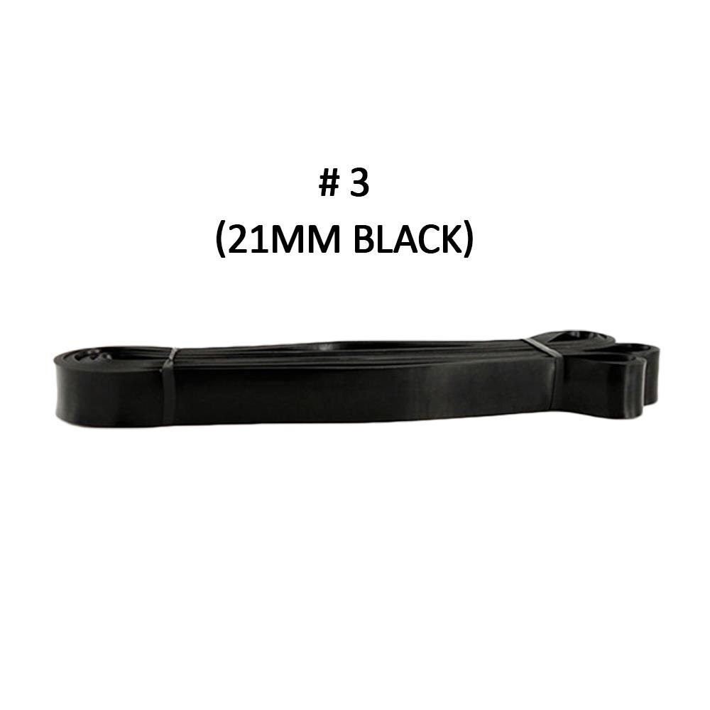 Bracelet élastique de Tension en Latex | Cordon de traction Portable, corde de Fitness, bras extensibles pratiques amovibles, bandes de résistance: 21mm black