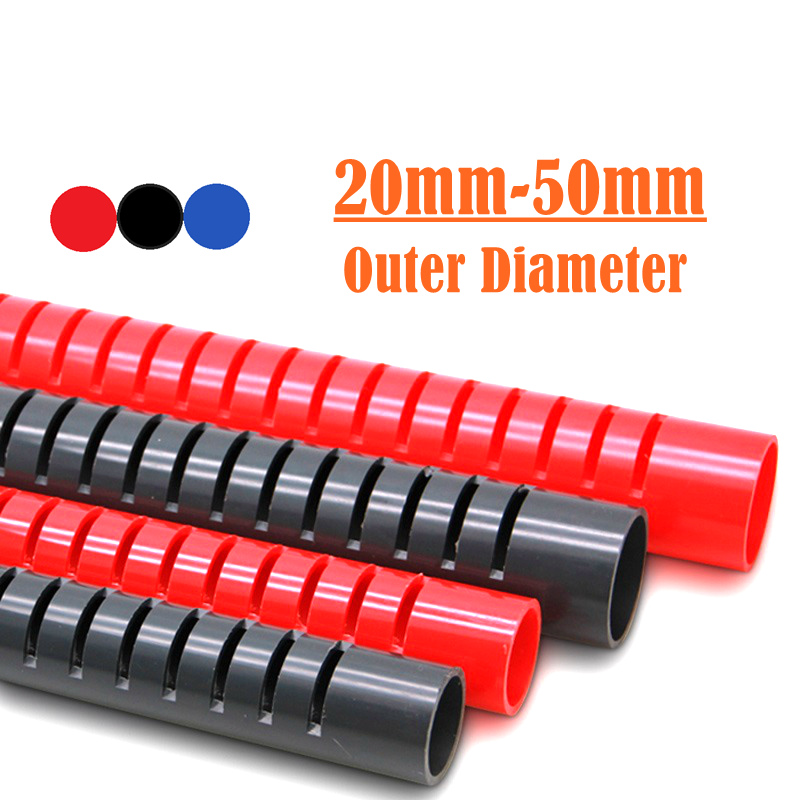 2PCS-Pack DIY 20mm to 50mm Rain Pipe Aquarium Filter Tank Outflow Pipe Spray Rain Bar External 3 Color Available