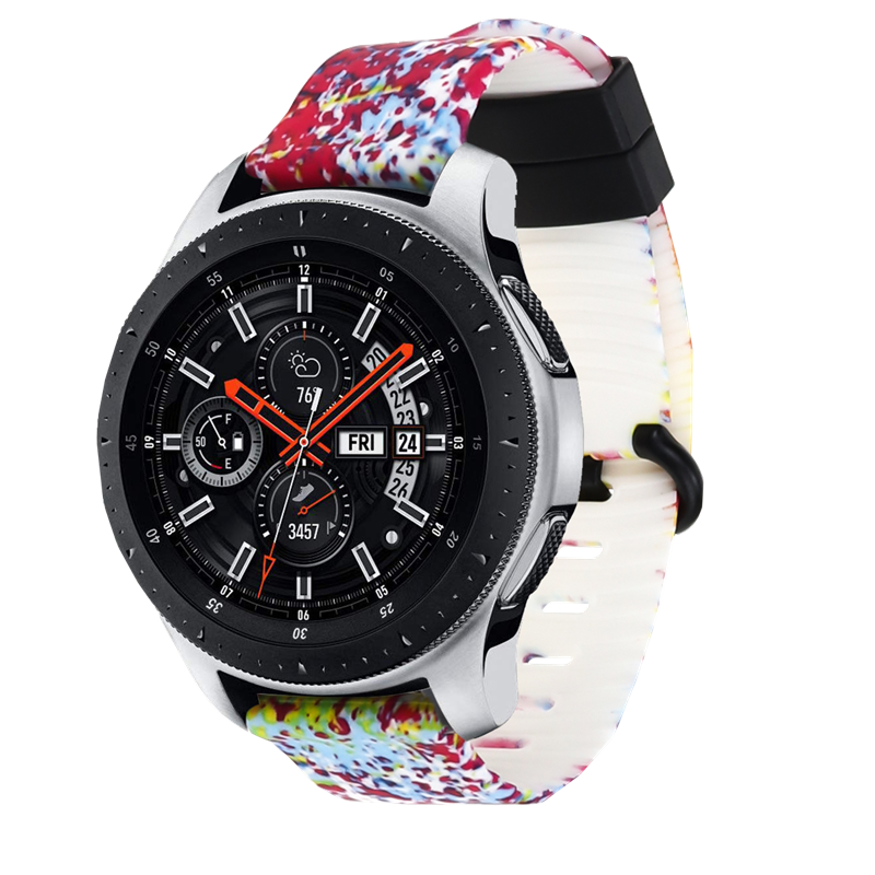 Druck Silikon Armband für Huawei Uhr GT 2 46 MM/GT2 Aktive 46m Smart Uhr Band 22MM handgelenk Strap für Samsung galaxy S3: Painted
